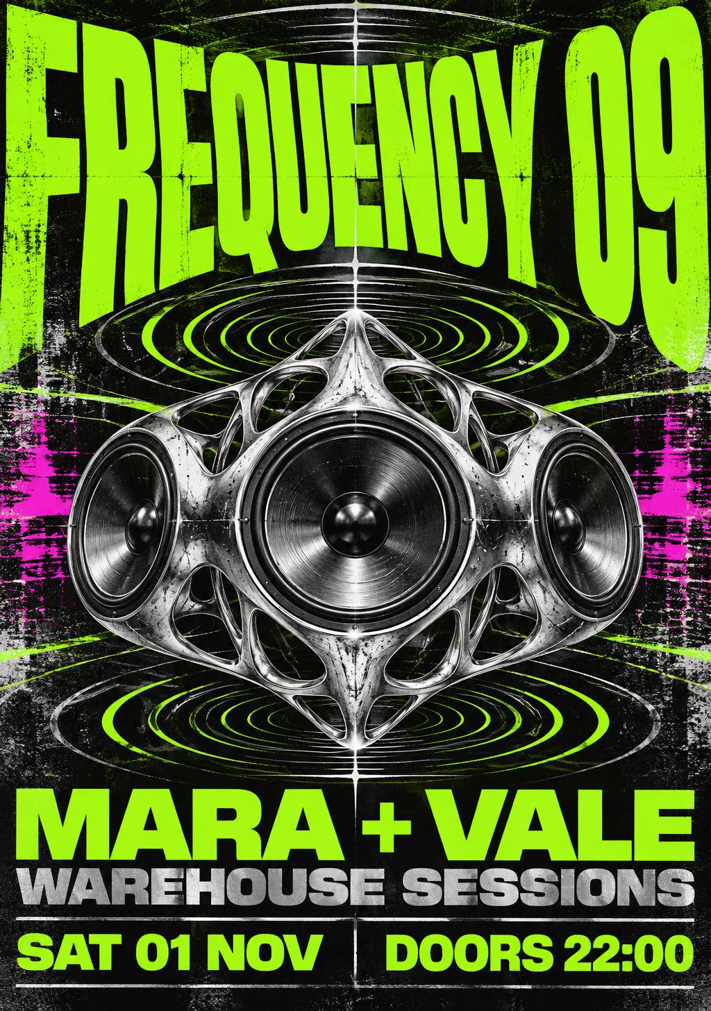 FREQUENCY 09 — Warehouse Frequency promotional artwork